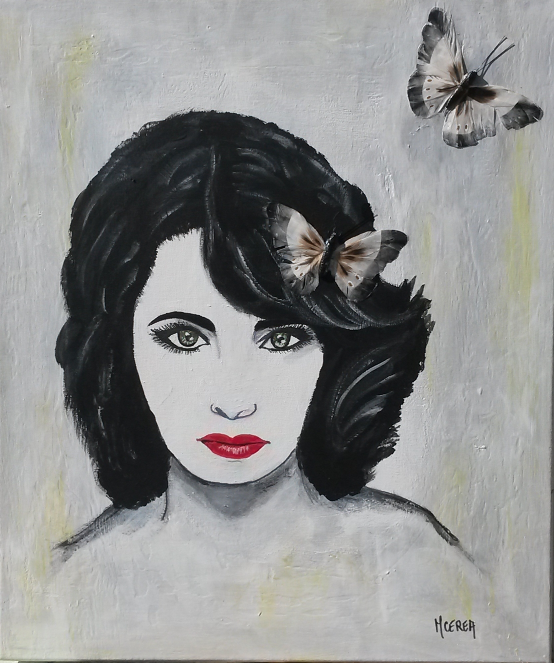 Portrait de femme papillon