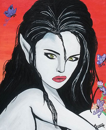 Peinture de lutin Mireille Cerea