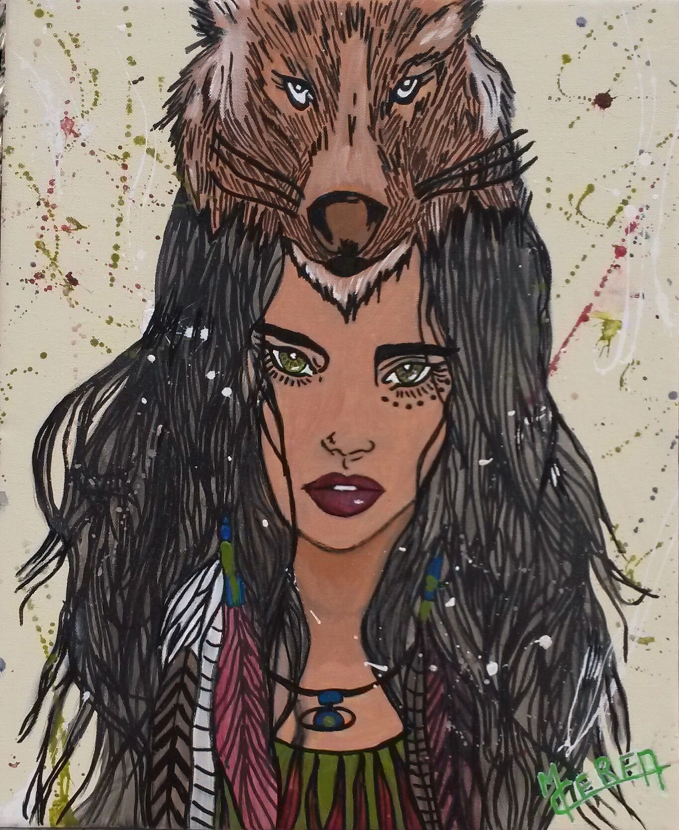 Portrait de femme louve