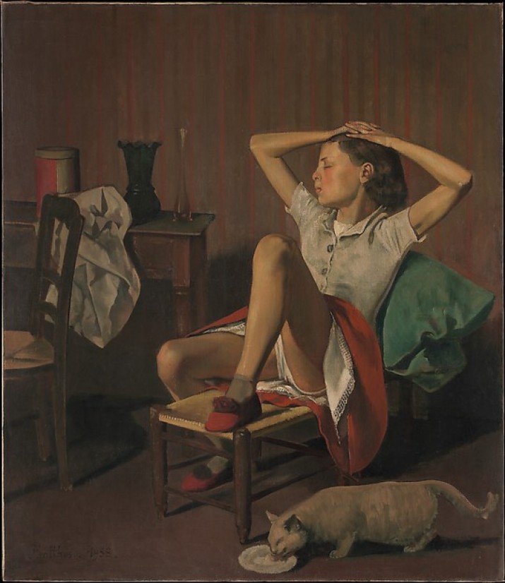 tableau balthus jeune fille revant
