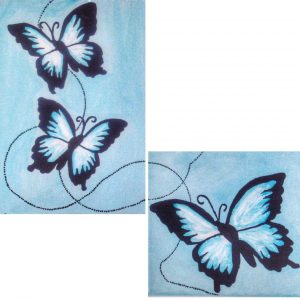 peinture naive papillons